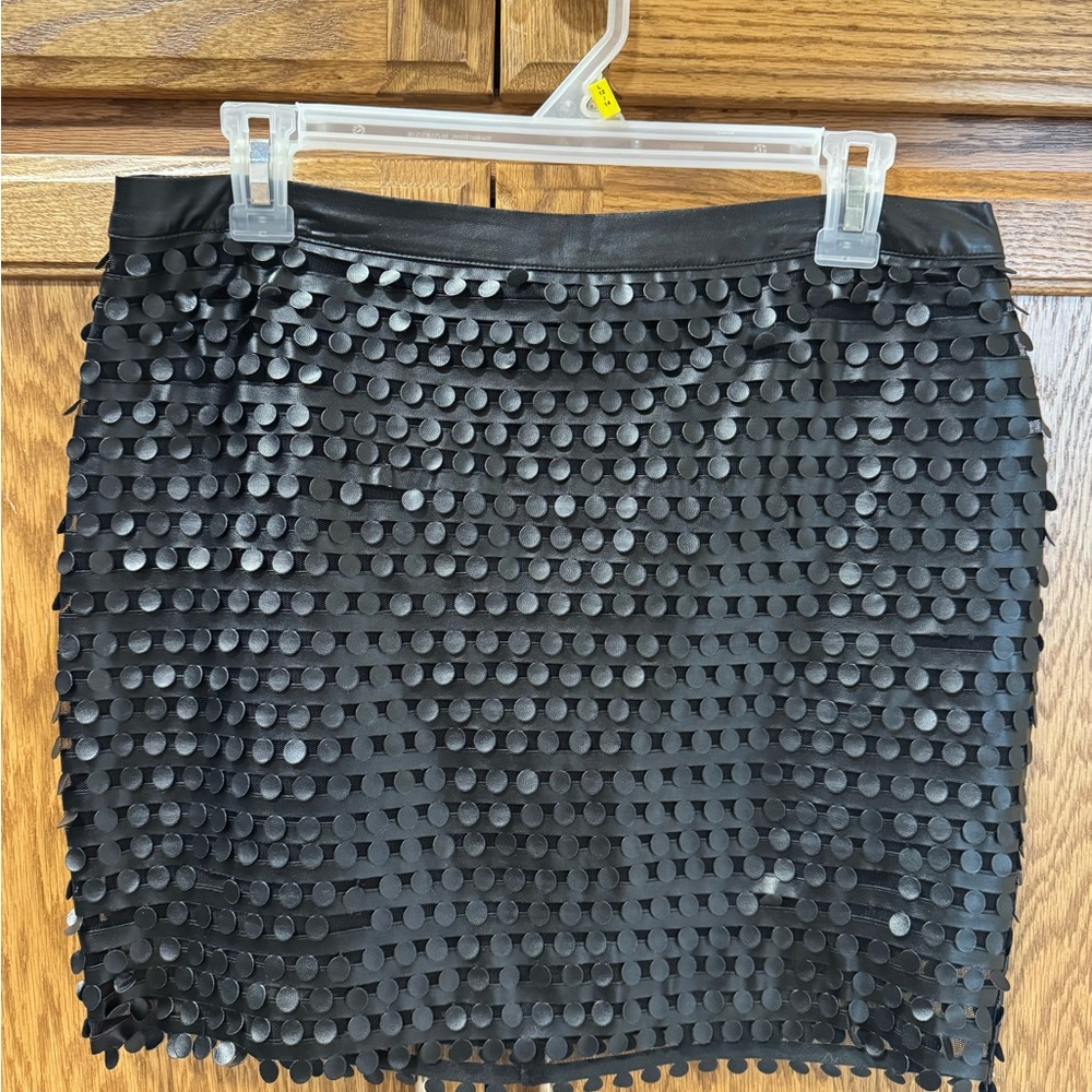Elegant Black Sequin Skirt
